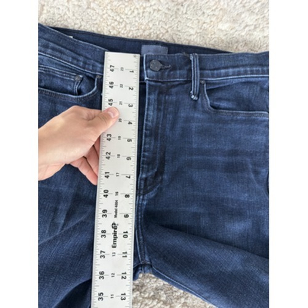 Mother Flare Jeans Womens 29 Blue Dark Wash Mid Rise Stretch Denim - Picture 5 of 12